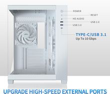 Load image into Gallery viewer, Mid Tower ATX PC Case with 6 ARGB Fans - 270° Tempered Glass Design