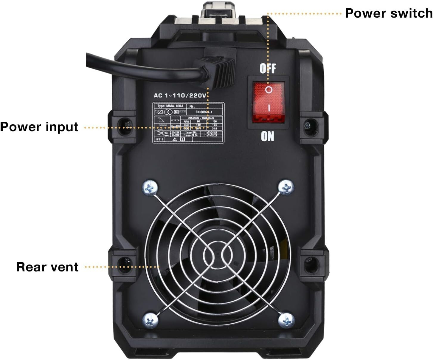 Efficient 160A IGBT Welder Machine - Lightweight with LCD Display & Carry Handle