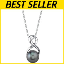 Load image into Gallery viewer, Luxury Black Tahitian Pearl Necklace in Eco-Friendly Gift Box - 60-Day Guarantee