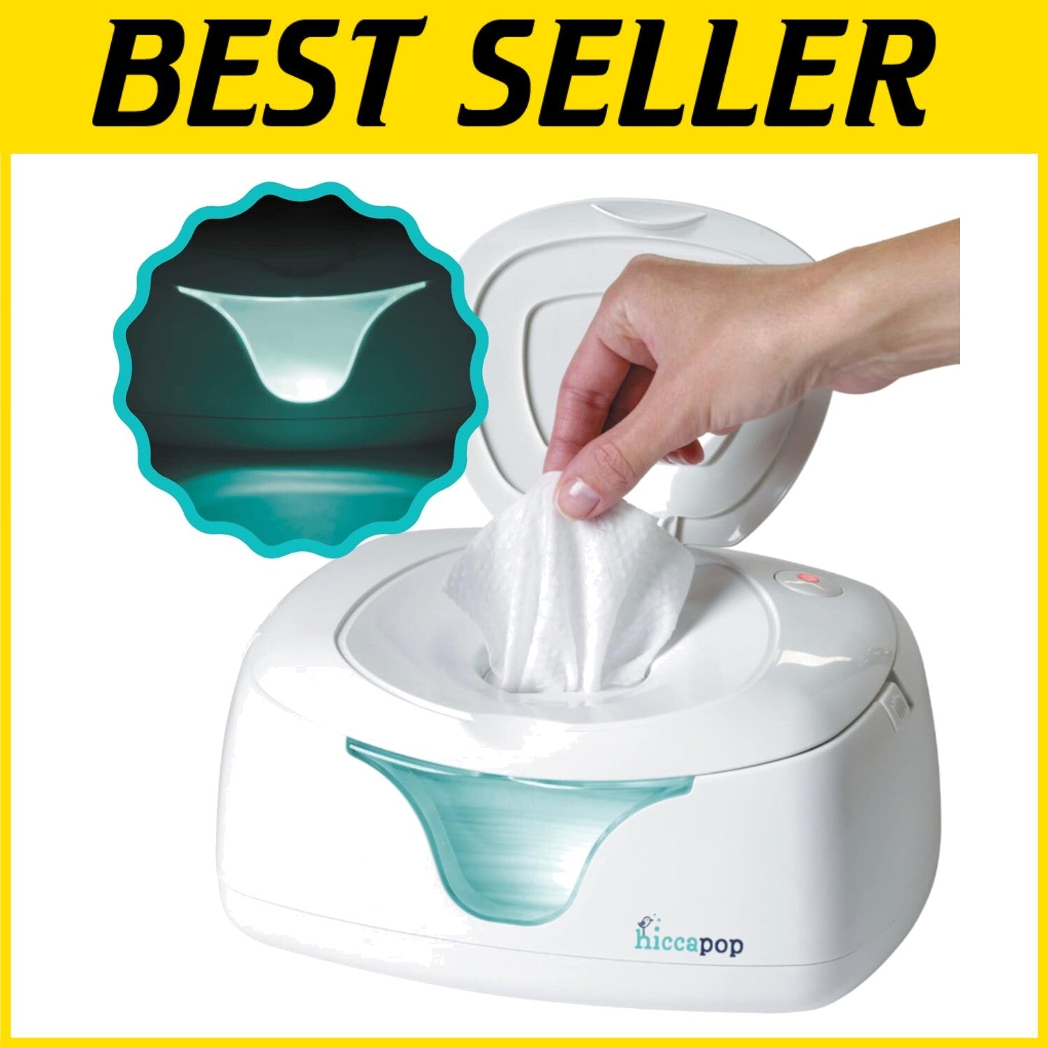Elegant Baby Wipe Warmer with Silicone Seal & Gentle Changing Light - Gift Ready