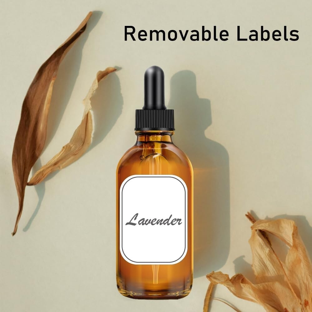 Bulk 48 Pack of 4 oz Leakproof Amber Glass Dropper Bottles with Labels & Funnels