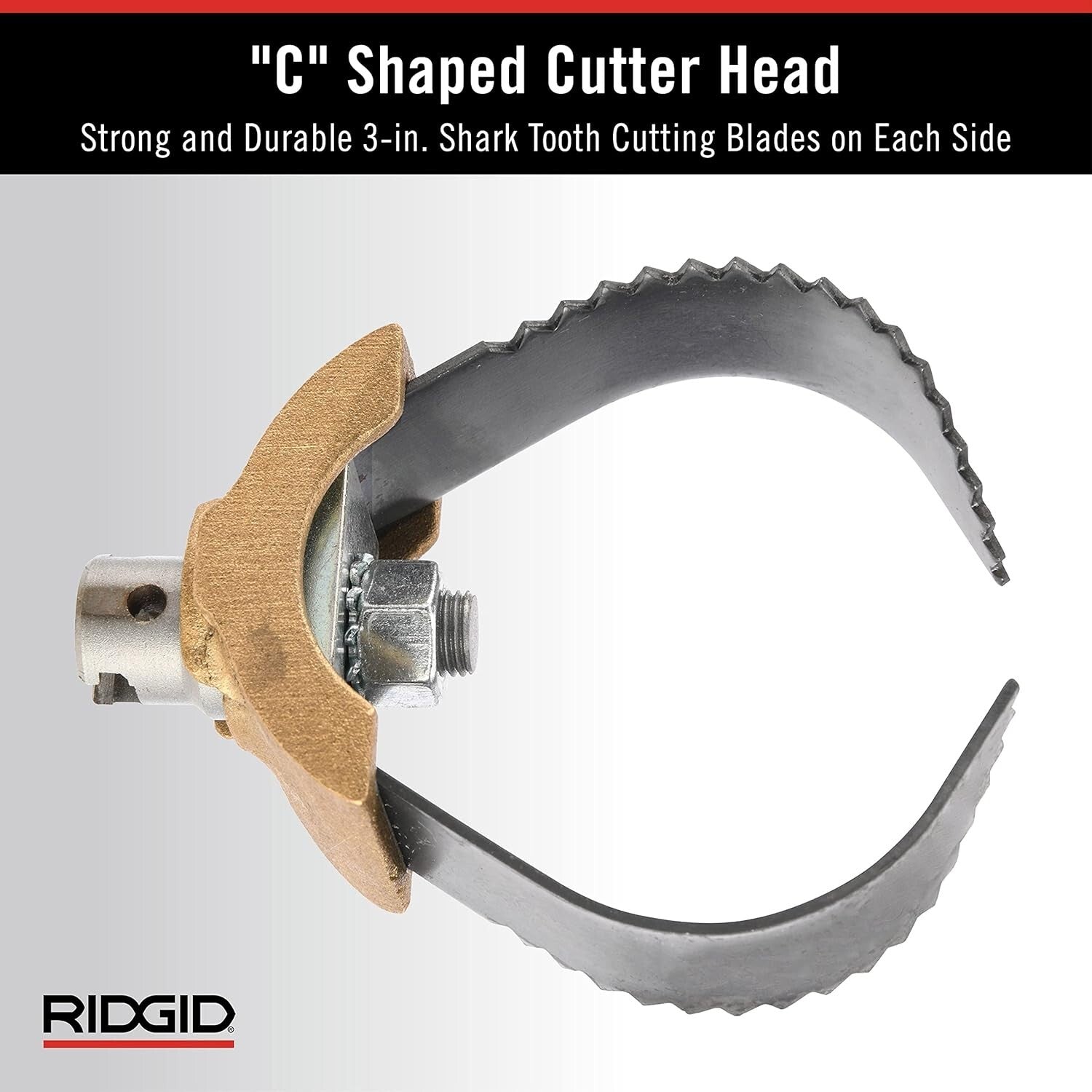 Heavy-Duty 3-Inch 'C' Cutter Cable Coupling Tool for Drain Cleaning Efficiency