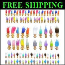 Load image into Gallery viewer, Colorful Mini Troll Dolls Collection - 100pcs PVC Cake Toppers &amp; Party Favors