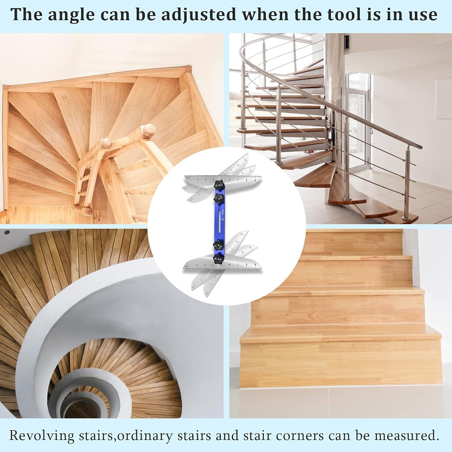 High-Quality Adjustable Stair Template Tool - For Precise Measurements & Cuts