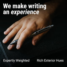 Load image into Gallery viewer, Refillable Gunmetal Gel Pen - Lightweight, Ultra-Fine Writing Luxury Instrument