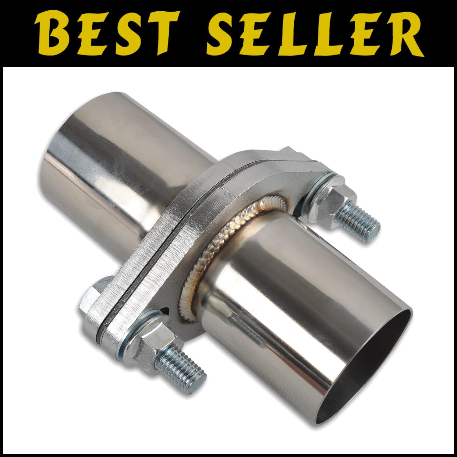 T304 Stainless Steel Exhaust Flange Replacement Kit with Gasket & Bolts - 2.25"