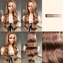 Load image into Gallery viewer, Luxury 24” Honey Blonde Lace Front Wig - Body Wave Synthetic Beauty with Volume