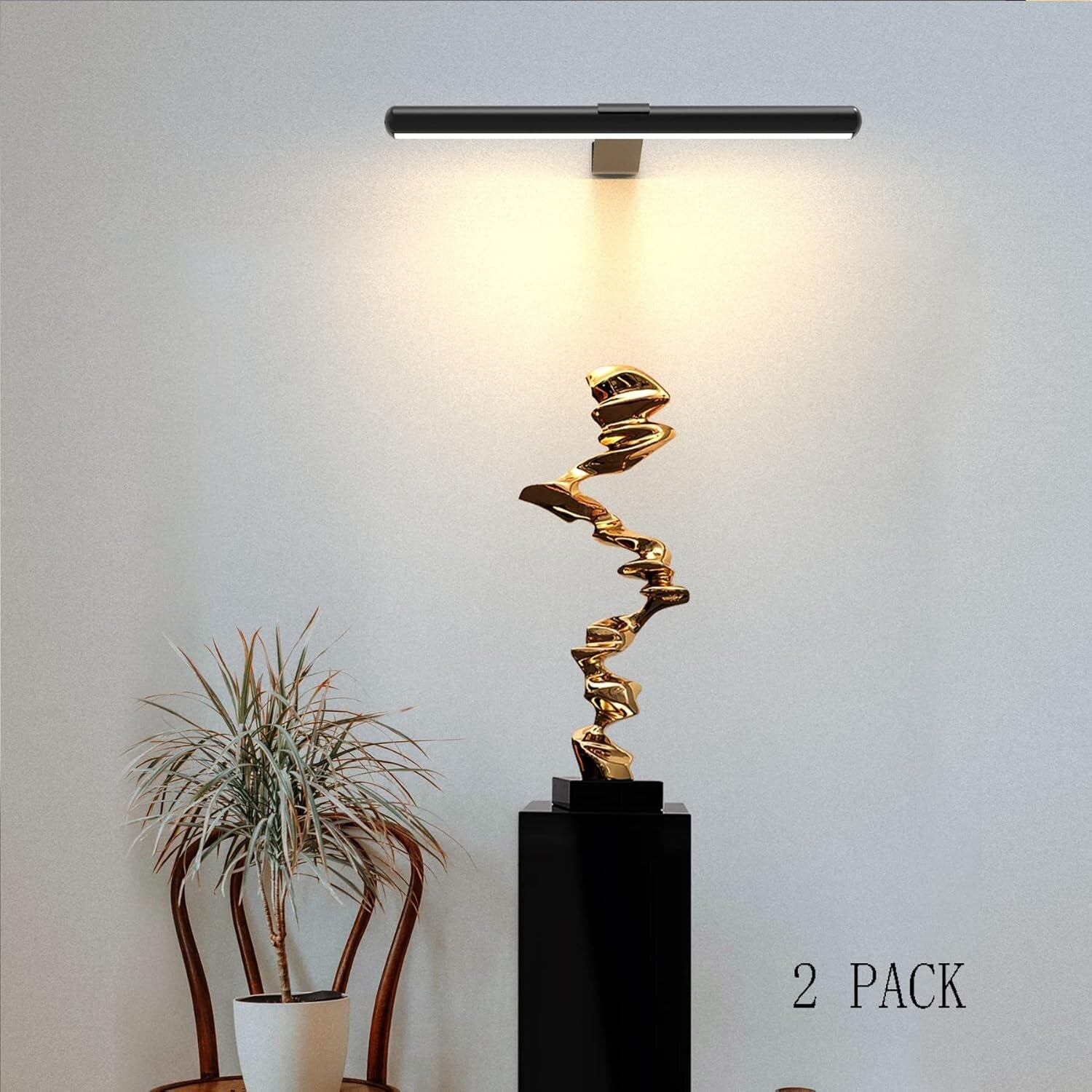 Battery Operated Magnetic Picture Lights with 3 Color Settings & Remote Control