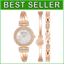 Load image into Gallery viewer, Premium Women's Crystal Accented Bangle Watch with Matching Bracelets Set