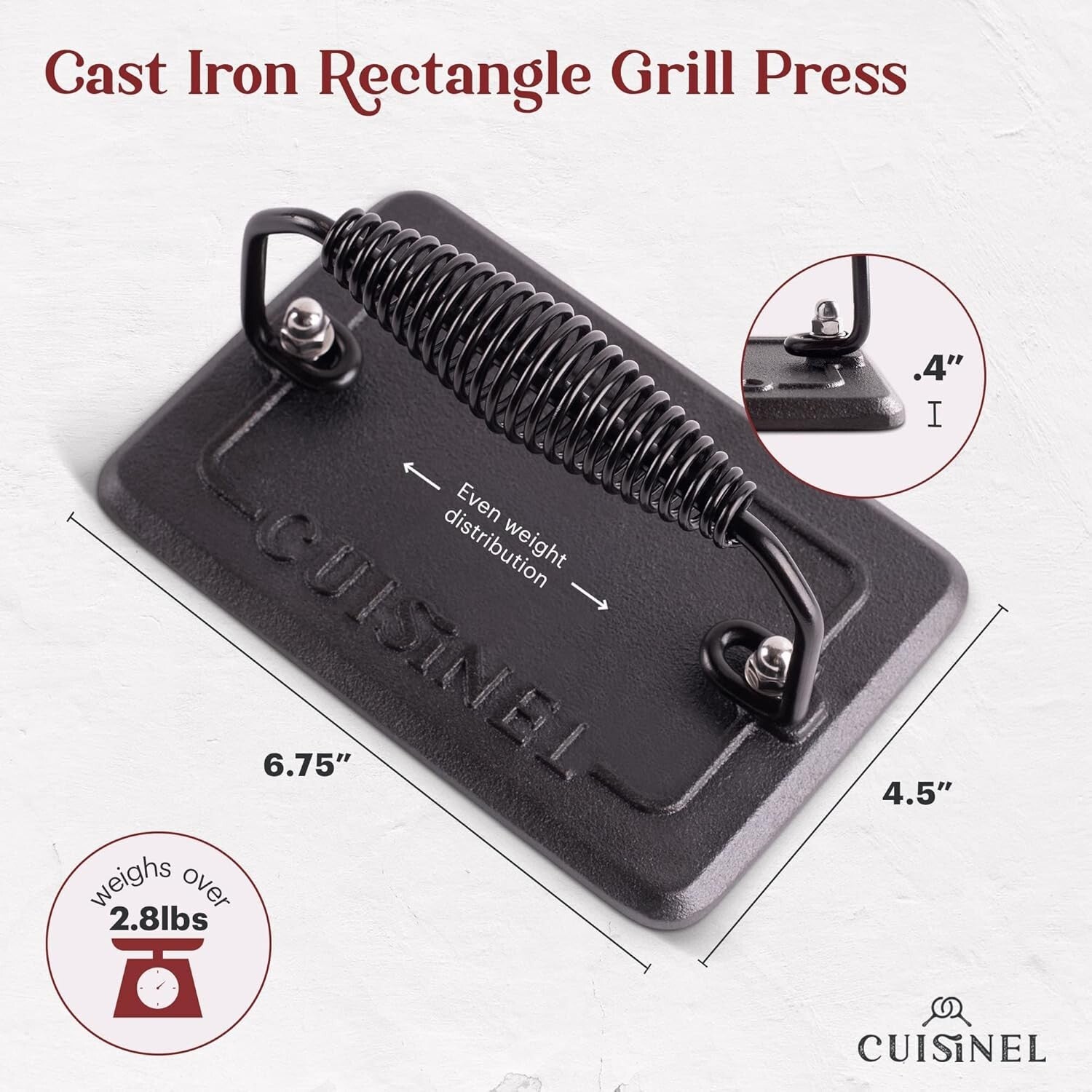 Durable Cast Iron Grill/Griddle Combo - 16.75" x 9.5" + Essential Cleaning Tools