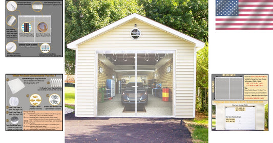 Durable Fiberglass Magnetic Screen Door 8x7 FT for Essential Outdoor Protection