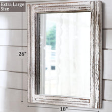 Load image into Gallery viewer, Versatile 26"x18" Rustic Wall Mirror - Ideal for Entryway, Bedroom &amp; Living Room