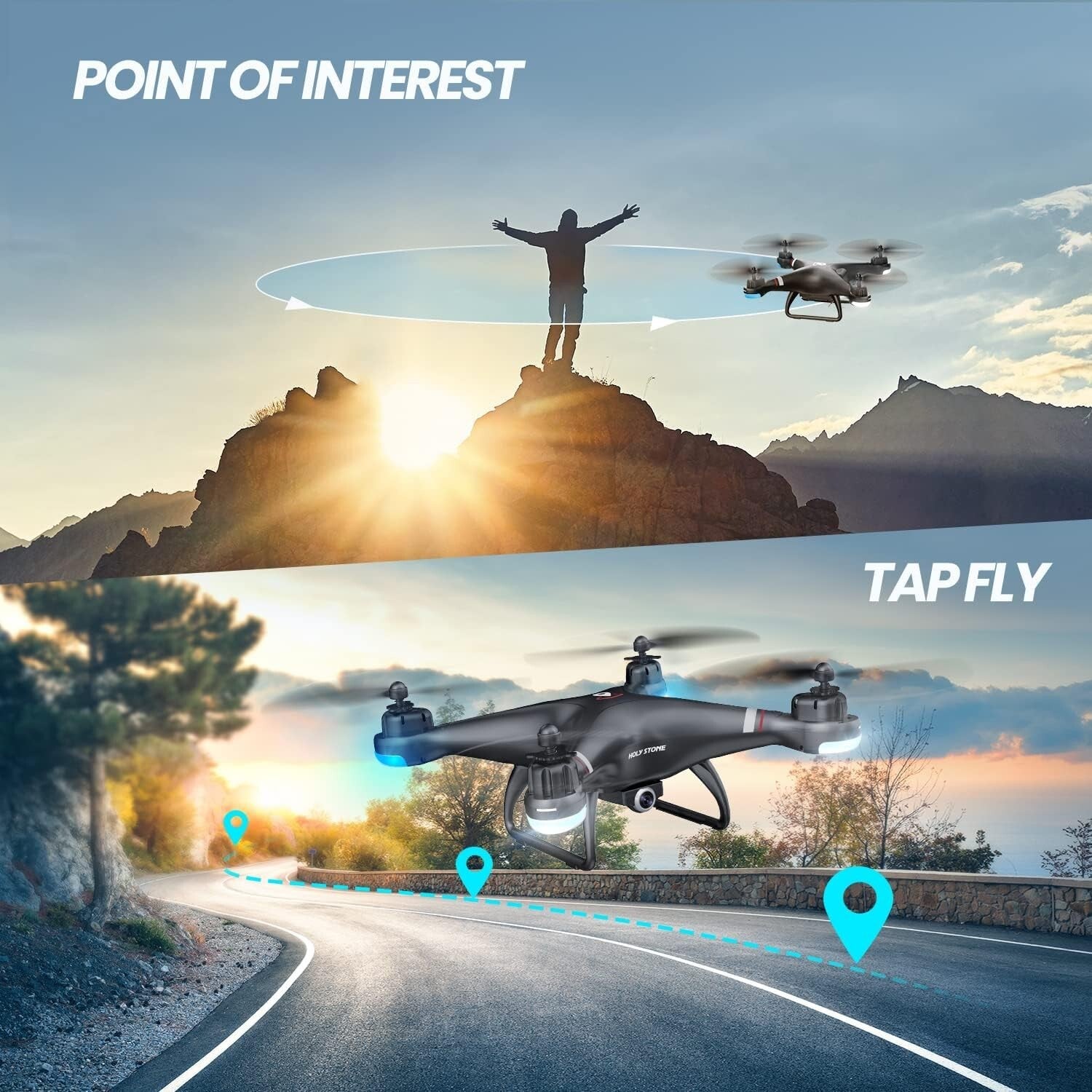 Capture Stunning Aerial Views: HS110G Drone with 1080P HD Camera for All Ages