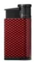 Load image into Gallery viewer, EVO Jet Flame Butane Lighter - Red Carbon Fiber - Windproof &amp; Refillable Design