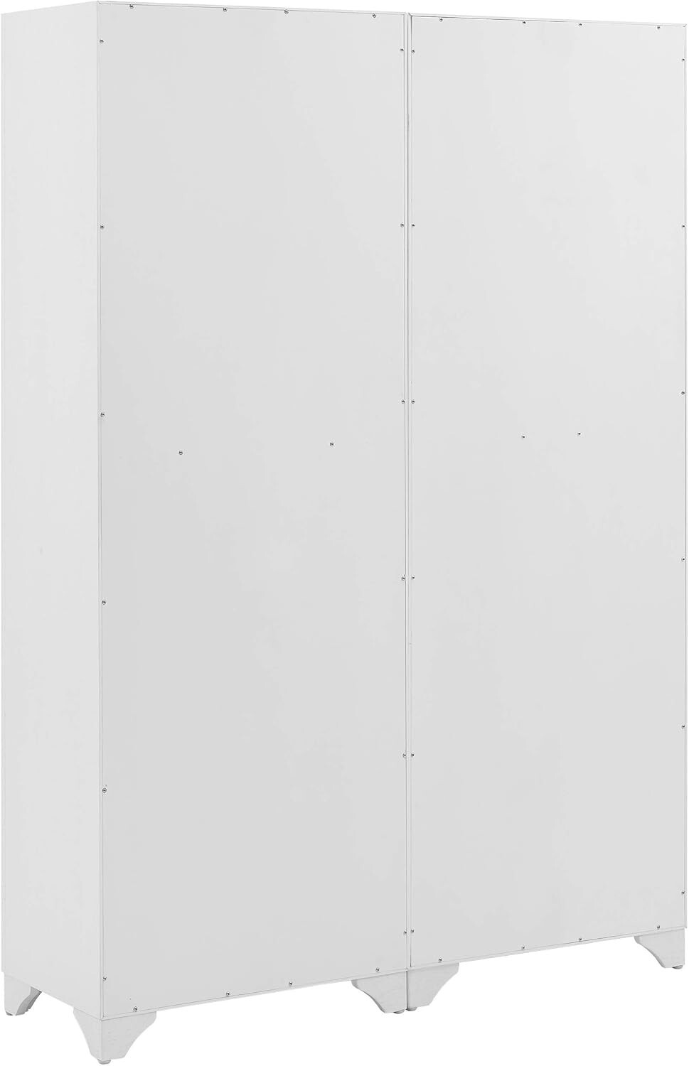 Charming 2-Piece Pantry Storage Duo with Adjustable Shelves in Distressed White