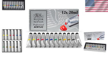 Load image into Gallery viewer, Superior Acrylic Paint Set - 12 Pigmented 20ml Tubes for Canvas Art
