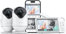 Load image into Gallery viewer, 2K Resolution Baby Monitor with 5000mAh Battery &amp; Cry Alerts - Ideal for Parents