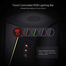 Load image into Gallery viewer, Modern RGB Desktop Speaker System - 6 Color Lighting Modes &amp; USB Connectivity