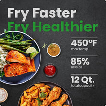 Load image into Gallery viewer, Family-Sized 12-Quart Air Fryer Oven - 6 Functions, Touch Control &amp; Easy Cleanup