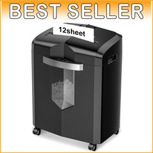 Load image into Gallery viewer, Heavy Duty 12-Sheet Cross-Cut Shredder with 20-Minute Run Time - P-4 Security