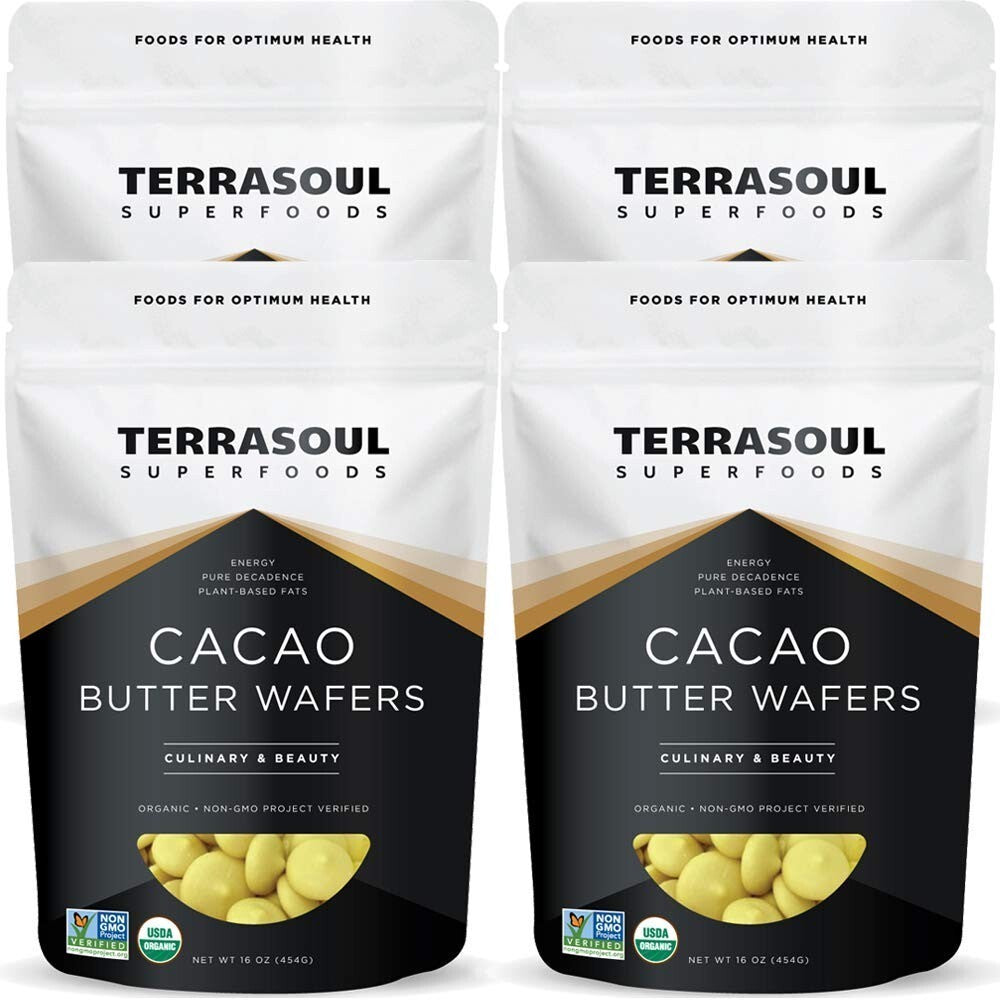 Cold-Pressed Organic Cacao Butter Wafers, 4 lbs - Luxury Cooking Ingredient