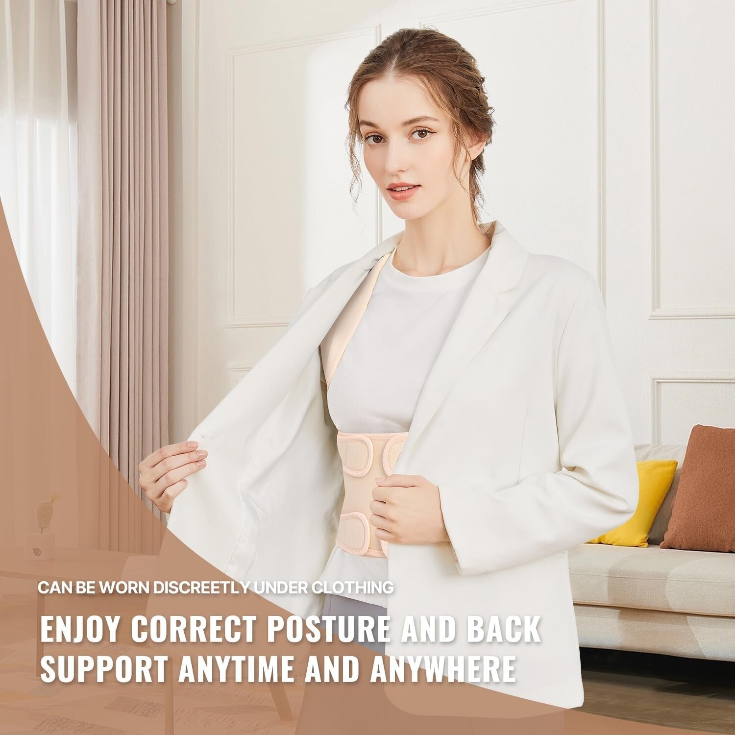 Breathable Mesh Posture Corrector with Support Rods - Ideal for Scoliosis Relief