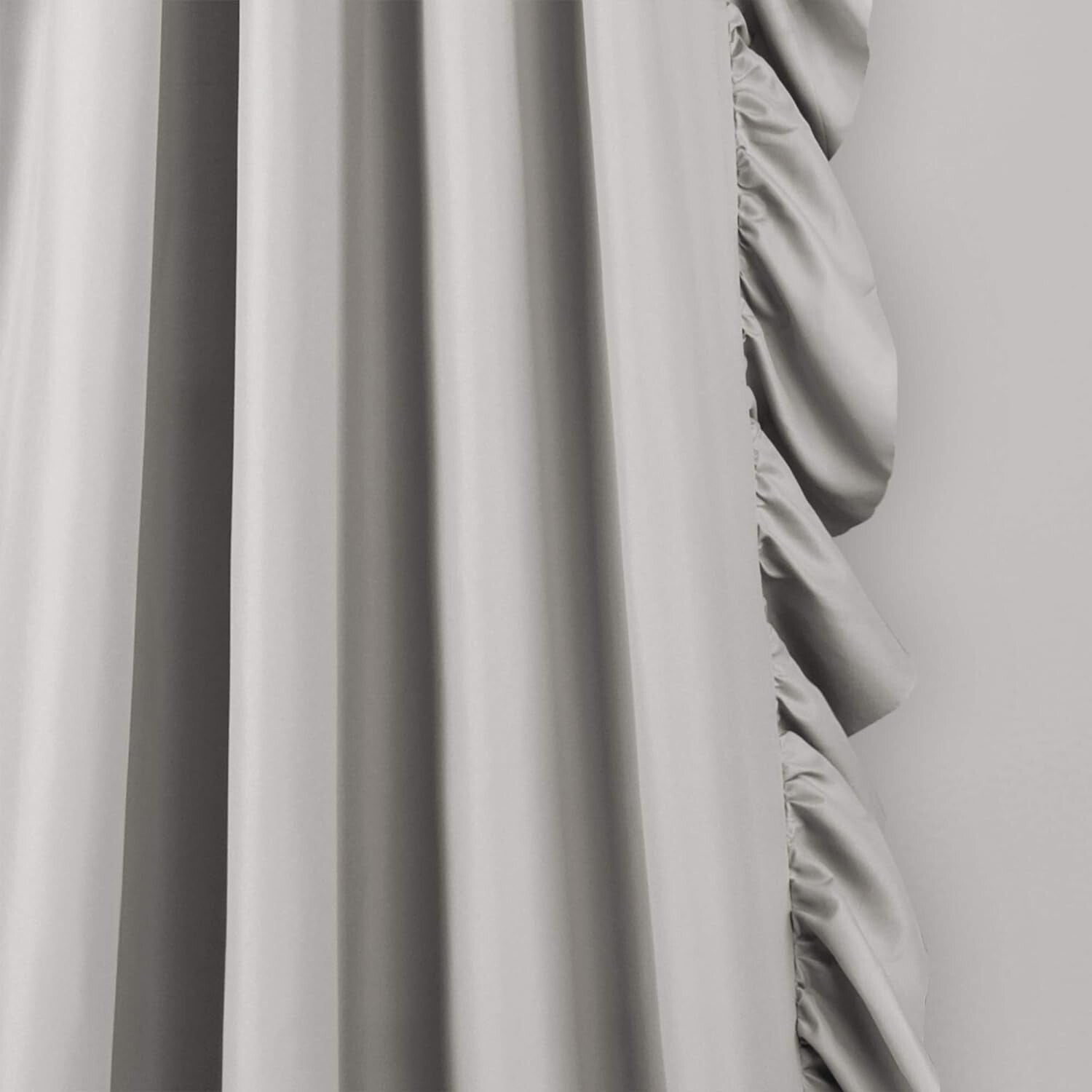 Flowy Reyna Curtain Set in Light Gray - 54" W x 84" L, Perfect for Any Room