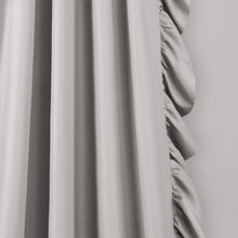 Load image into Gallery viewer, Flowy Reyna Curtain Set in Light Gray - 54" W x 84" L, Perfect for Any Room
