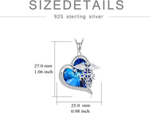 Load image into Gallery viewer, Adjustable 925 Silver Nurse Jewelry with Blue Heart - Thoughtful Gift for Nurses