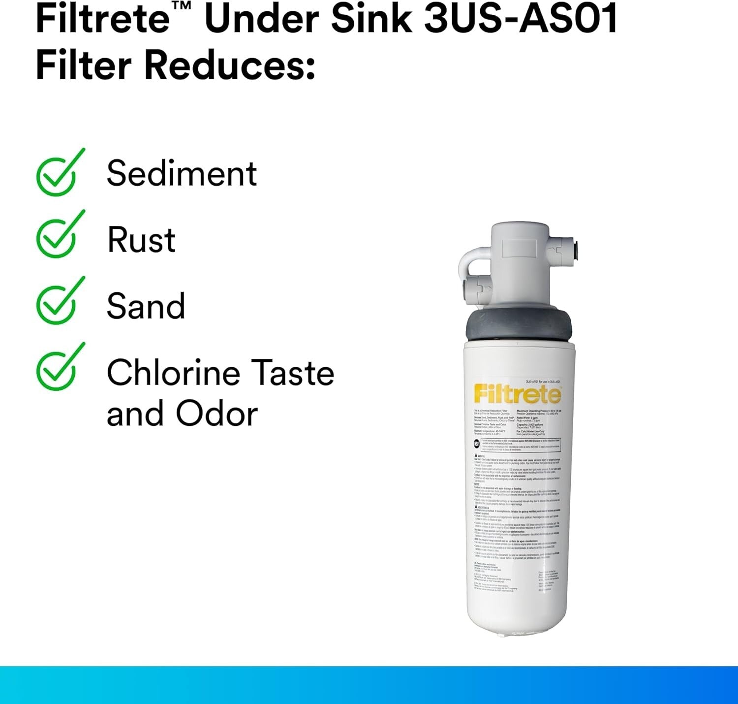 Under Sink Quick Change Water Filtration System for Cleaner, Great-Tasting Water