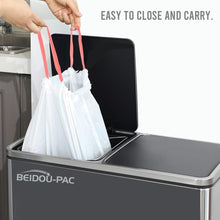 Load image into Gallery viewer, Bulk 500 Count 13 Gallon White Trash Bags - Tear-Resistant Drawstring Liners