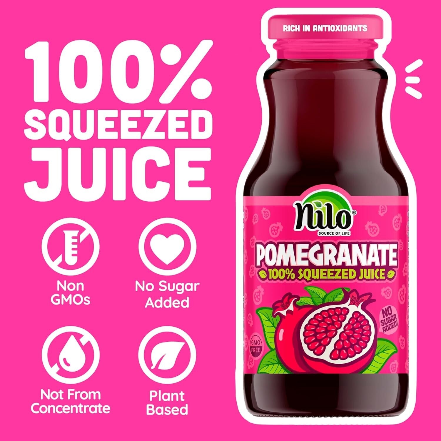 Farm Fresh 100% Pure Pomegranate Juice | 12 Pack, 250ml, not from concentrate