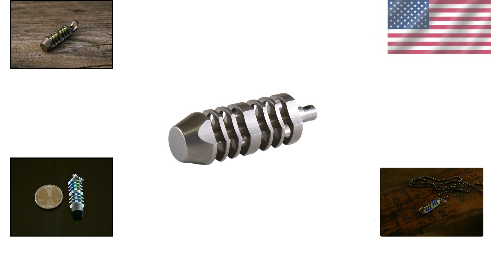 Customizable Titanium Tritium Fob - The Perfect EDC for All Night Visibility