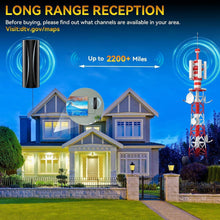 Load image into Gallery viewer, Portable Digital TV Antenna with Built-in Amplifier - 1400+ Channels Available