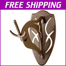 Load image into Gallery viewer, Customizable Trophy Mount for Elk, Moose &amp; Large Antlers - Black Steel Design