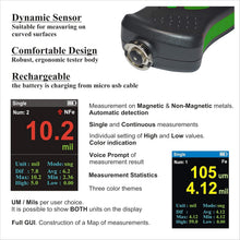 Load image into Gallery viewer, Digital Coating Thickness Gauge - Precision Paint Depth Meter with USB Recharge