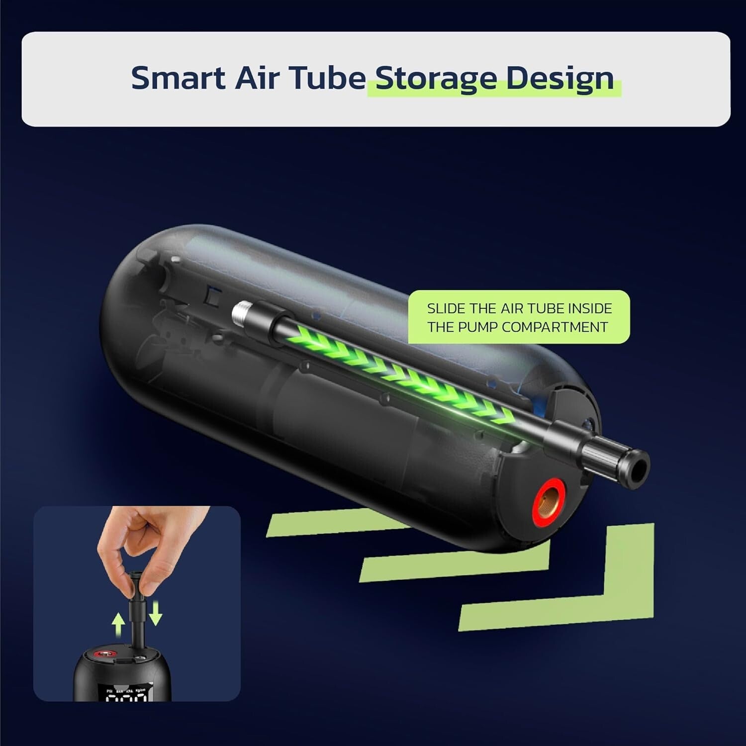 150 PSI Portable Air Compressor & Tire Inflator with Digital Gauge - Lightweight