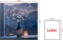 Load image into Gallery viewer, Durable Battery Operated LED Wall Art - Floral Theme with Timer for Cozy Homes