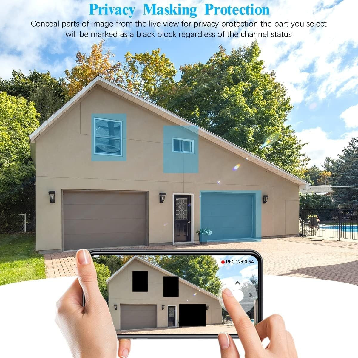 5MP 2.7K Outdoor Security Camera with Night Vision - AI Detection & 4TB Storage