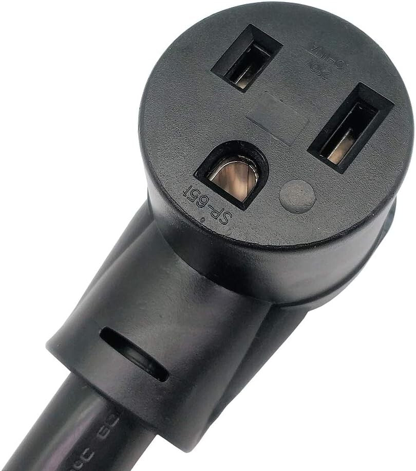 10FT Heavy-Duty Adapter Cord: NEMA 10-50P to 6-50R - 50A 250V Power Connector