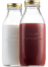 Load image into Gallery viewer, Versatile 6-Pack 1 Liter Glass Bottles with Airtight Lids - Ideal for Beverages
