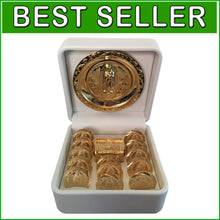 Load image into Gallery viewer, Handmade Gold-Plated Arras Wedding Coins - 13-Piece Unity Set with Chest