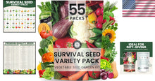 Load image into Gallery viewer, GMO-Free 55 Vegetable and Herb Seed Collection for Sustainable Gardening