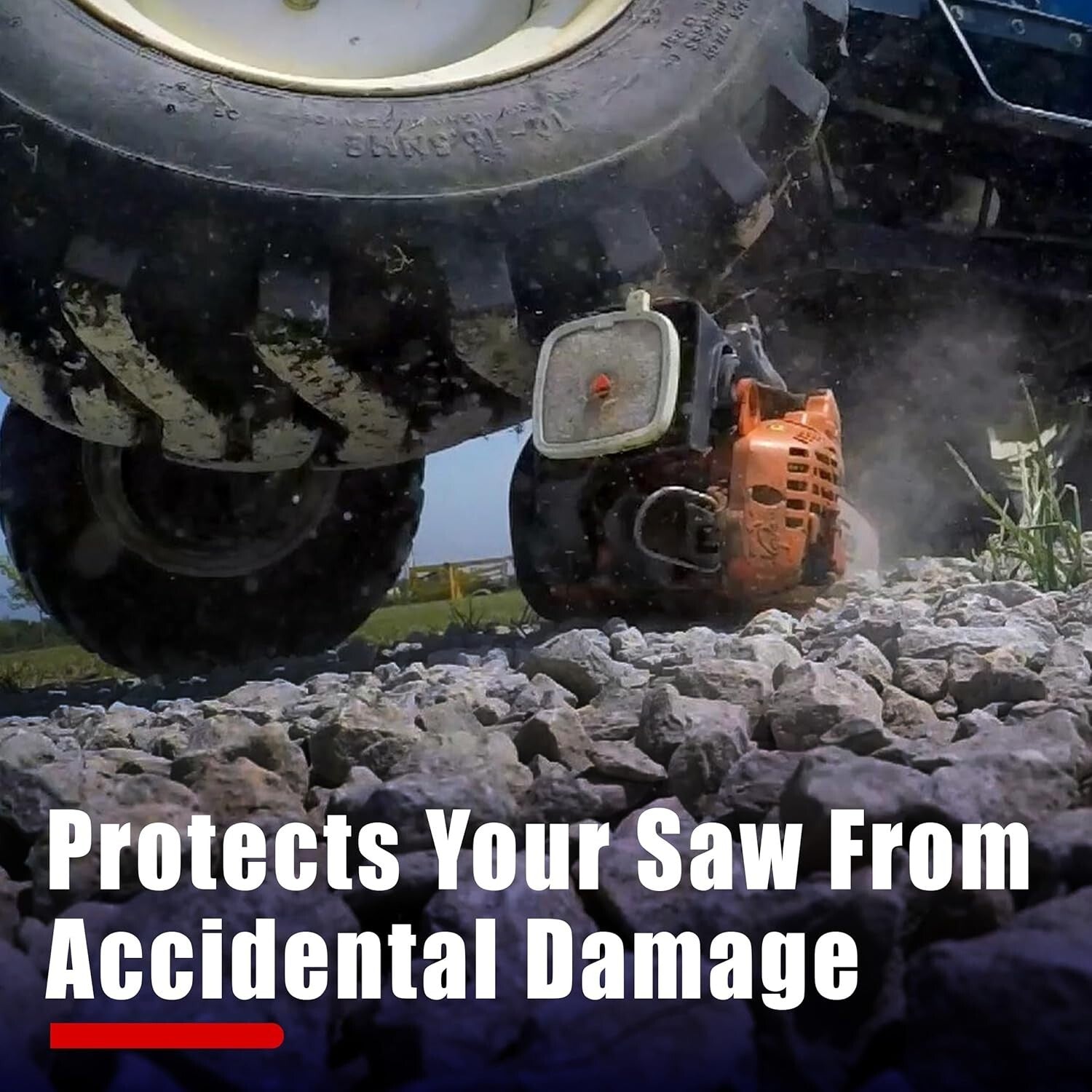 Easy Install 28-Inch Chainsaw Carrier for Tractors - Compatible with All Brands