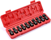 Load image into Gallery viewer, 10-Piece 3/8'' Drive Swivel Universal Impact Socket Set - Metric Sizes 10-19mm