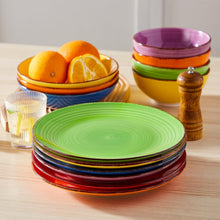 Load image into Gallery viewer, Assorted Color 10.5-inch Ceramic Dinner Plates - Microwave &amp; Dishwasher Safe
