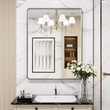 Load image into Gallery viewer, Elegant 28" x 36" Brushed Nickel Bathroom Mirror - Anti-Rust &amp; Distortion-Free