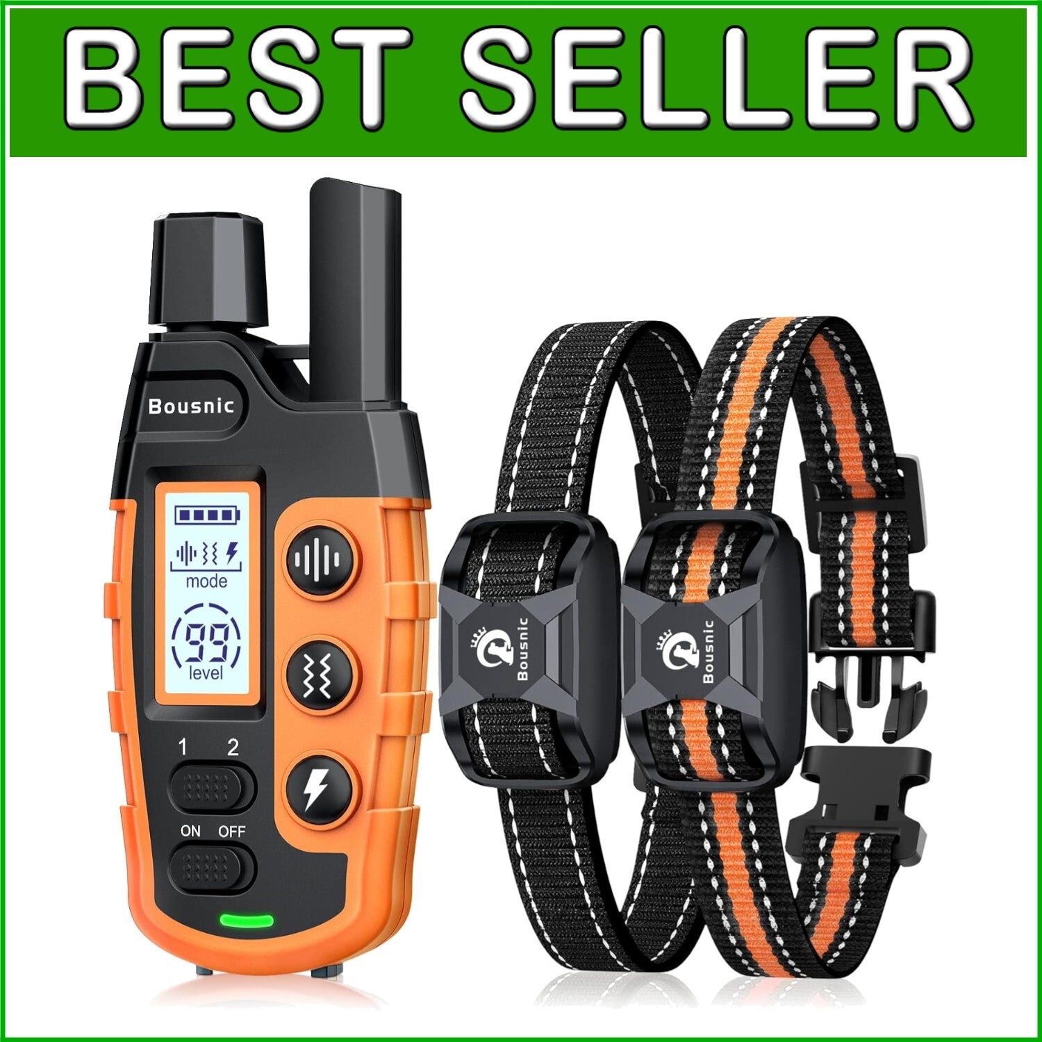 Dual Channel Training Collar with 3300 ft Range - Waterproof & Adjustable Modes
