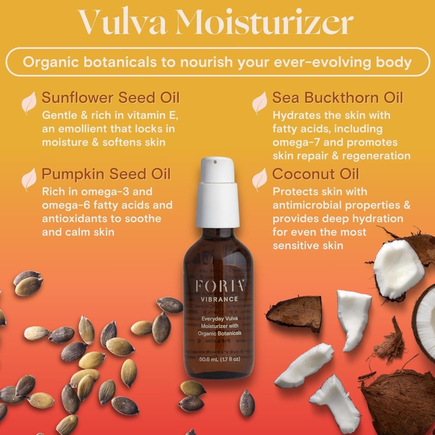 Organic Intimate Skincare Oil - Nourishing Vulva Moisturizer for Dryness