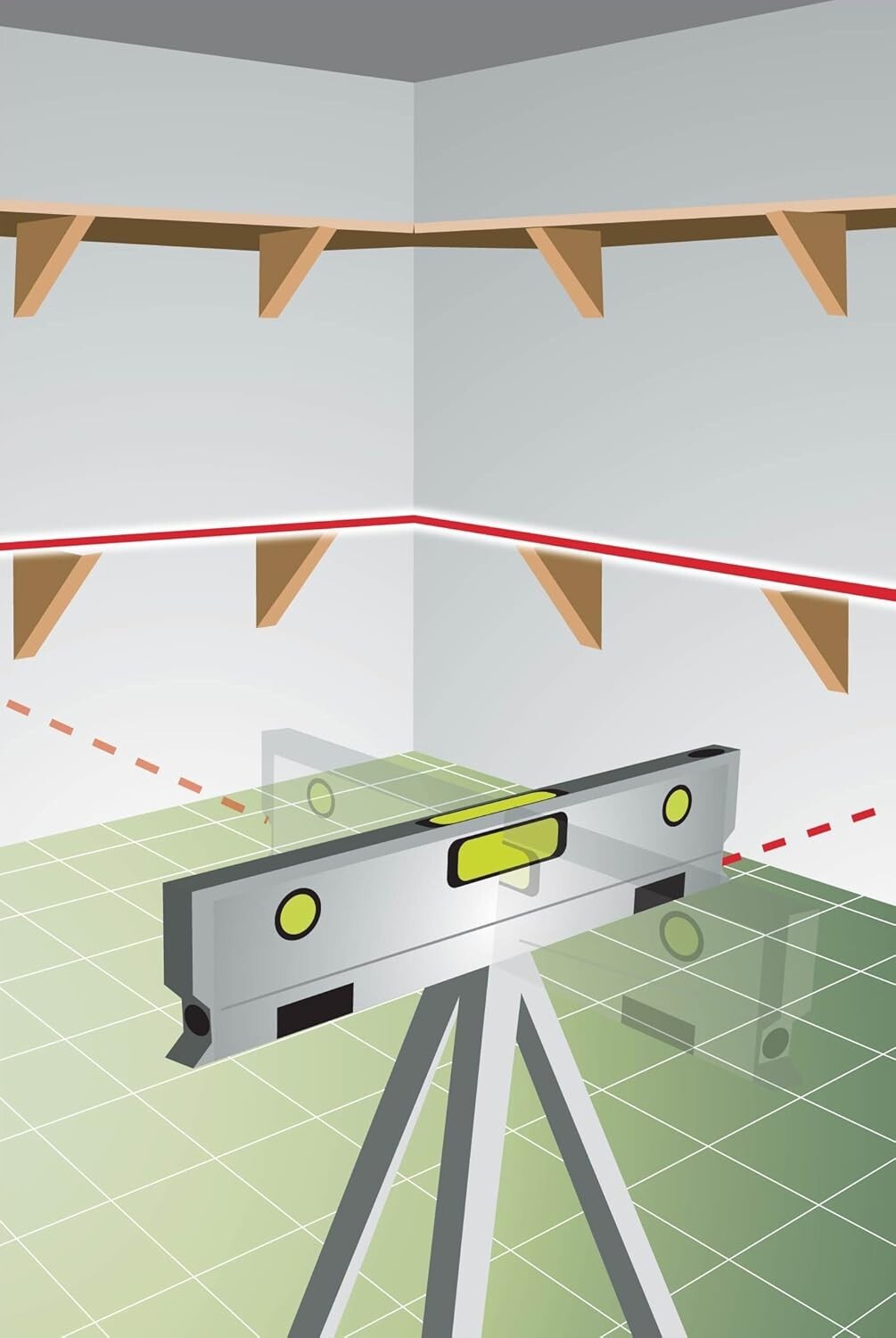 Compact Magnetic Laser Level with 3 Vials – Perfect for Tight Spaces